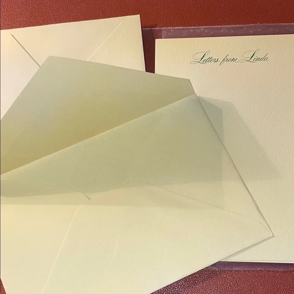 Personalized Green Note Cards - 